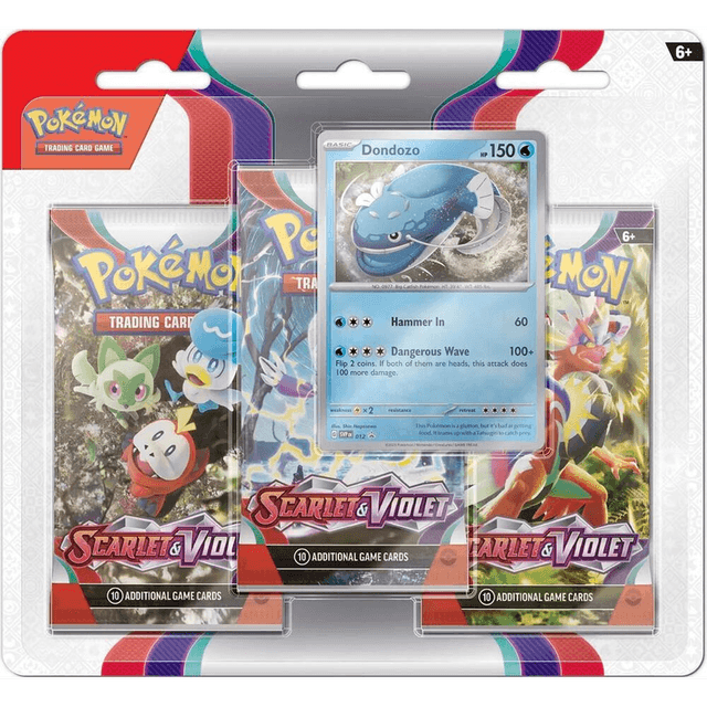 Scarlet and Violet 3 Pack Blister - Dondozo