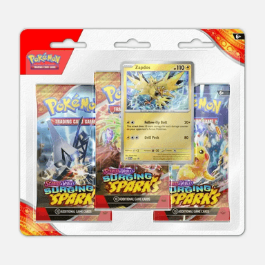 Surging Sparks 3 Pack Blister - Zapdos